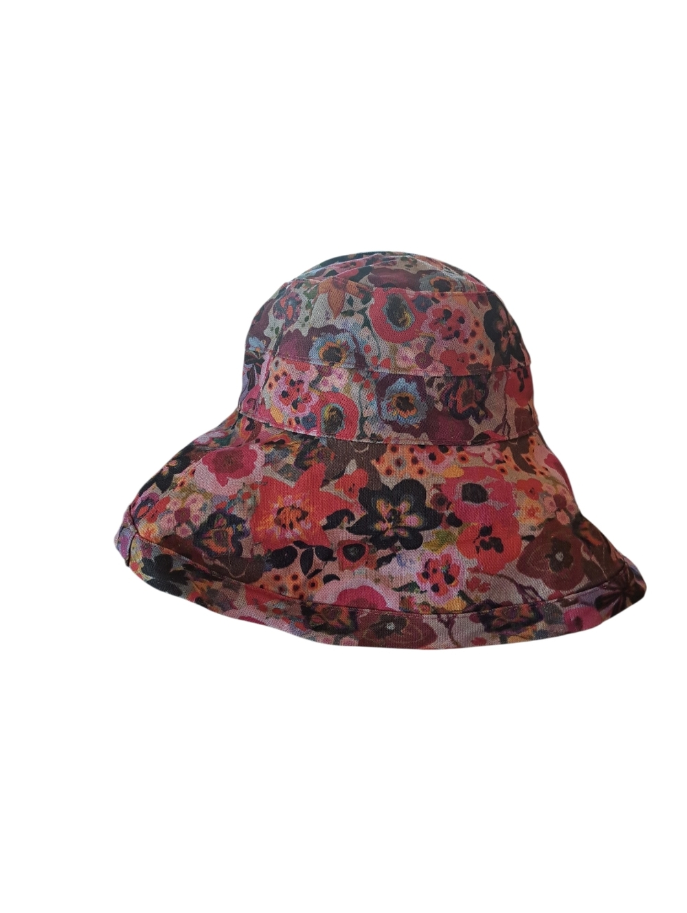 Natural Life Linen Blend Floral Full Coverage Sun Hat
